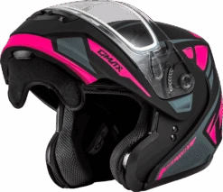 Gmax MD-04 Modular Snow Helmet Sector Matte Black Pink