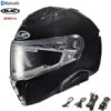 HJC I91 Bluetooth Snow Helmet Gloss Black Electric Shield -HJC Store 0623 601 electricwcord 11b