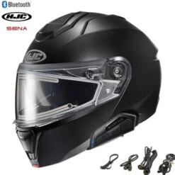 HJC I91 Bluetooth Snow Helmet Matte Black Electric Shield