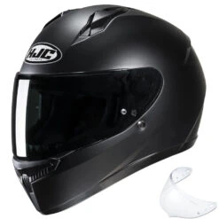 HJC C10 Full Face Helmet Matte Black 2 Shields