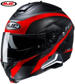 HJC C91 Helmet Sena Smart 20B Bluetooth Headset Taly Graphic MC1 Red
