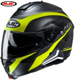 HJC C91 Helmet Sena Smart 20B Bluetooth Headset Taly Graphic MC3 Hi Vis