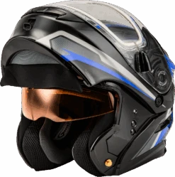 Gmax MD-01S Transistor Snow Helmet Blue Black Electric Shield