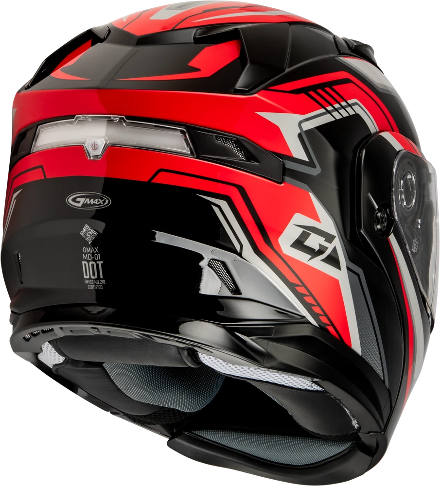 Gmax MD-01S Transistor Modular Snow Helmet Black Red 6 Gmax MD-01S Transistor Modular Snow Helmet Black Red - Image 4