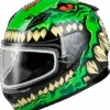 Gmax GM-49Y Youth Full Face Helmet Drax Graphic Green Electric Shield -HJC Store 1283 64dbef03d52d3