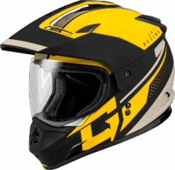 Gmax GM-11 Helmet Decima Graphic Matte Black/Yellow/Grey