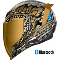 Icon Airflite Day Tripper Graphic Gold Bluetooth Full Face Helmet
