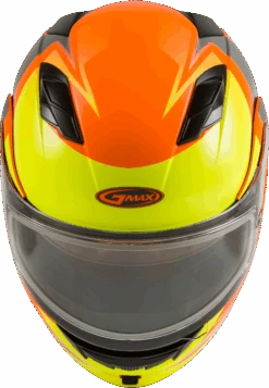 Gmax MD-01S Modular Snow Helmet Descendant Neon Orange Hi Viz Dual Lens -HJC Store 219f 5f85d84d00517