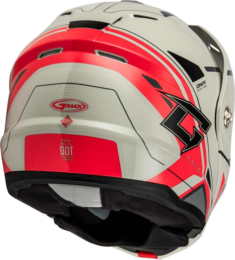 Gmax MD-74S Spectre Snow Helmet White Red Electric Shield 7 Gmax MD-74S Spectre Snow Helmet White Red Electric Shield - Image 5