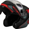 Gmax MD-04 Modular Snow Helmet Sector Matte Black Red Electric Shield -HJC Store 293f 64dd0d61b5fdb 41984.1723095668
