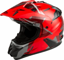 Gmax GM-11 Snow Helmet Ripcord Graphic Red Dual Lens Size Medium -HJC Store 3425 60f83f0258dd5