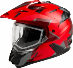 Gmax GM-11 Snow Helmet Ripcord Red Electric Shield Size Medium