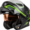 Gmax MD-01S Transistor Modular Snow Helmet Black Grey Green -HJC Store 3899 64f0f62438ab5