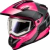 Gmax GM-11S Ronin Snow Helmet Black Grey Pink Electric Shield -HJC Store 3958 source 1741130693