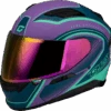 Gmax FF-98 Full Face Helmet Aftershock Purple/Blue Matte