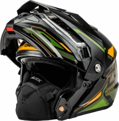 Gmax MD-74S Spectre Snow Helmet Black Green Electric Shield