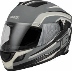 Gmax FF-18 Full Face Helmet Drift Graphic Grey/Silver/Black