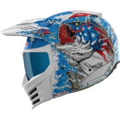 Icon Elsinore Bluetooth Helmet American Basstard Blue HelmLink -HJC Store 5248D8BF A3A0 417A 9D16 1AE71909CA0E