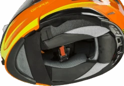 Gmax MD-01S Snow Helmet Descendant Neon Orange Hi Viz Electric Shield And Dual Lens -HJC Store 5356 5fa304b06ed95
