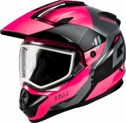 Gmax GM-11S Ronin Snow Helmet Pink Dual Lens