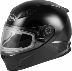 Gmax FF-49S Full Face Snow Helmet Gloss Black Electric Shield Cord
