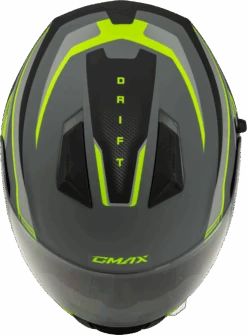 Gmax FF-18 Full Face Helmet Drift Graphic Grey/Hi-Vis -HJC Store 66c0 653049cae4a5d