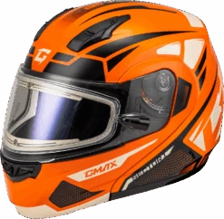 Gmax MD-04 Modular Snow Helmet Sector Gloss Orange Black Electric Shield -HJC Store 6eaf 64dd0dce811b8