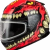 Gmax GM-49Y Youth Full Face Helmet Drax Graphic Red Electric Shield -HJC Store 6f11 64dbef9d3859c