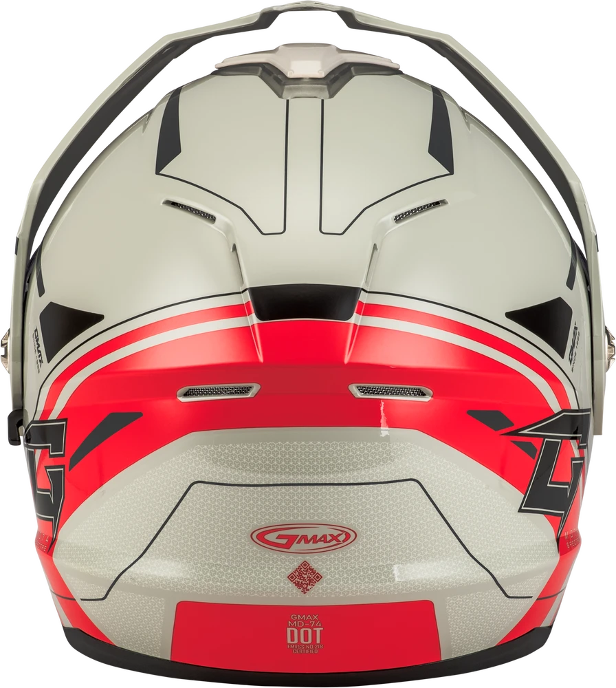 Gmax MD-74S Spectre Snow Helmet White Red Electric Shield 5 Gmax MD-74S Spectre Snow Helmet White Red Electric Shield - Image 3