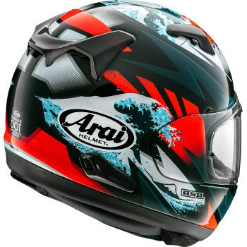 Arai Quantum-X Full Face Helmet Wave Red 5 Arai Quantum-X Full Face Helmet Wave Red - Image 3