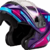Gmax MD-04 Snow Helmet Sector Gloss Violet Pink Electric Shield -HJC Store 7651 64dd0e07489f7