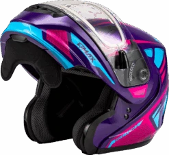 Gmax MD-04 Snow Helmet Sector Gloss Violet Pink Electric Shield