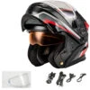 Gmax MD-01S Transistor Snow Helmet Red Black Electric Shield Electric Shield And Dual Shield -HJC Store 7861 64f0f7786da1e 1024x1024 2Shields