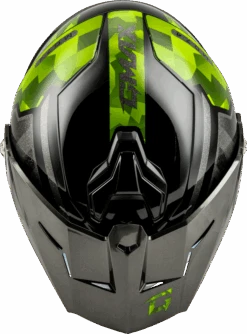 Gmax MD-74 Striker Modular Helmet Black/Silver/Green -HJC Store 8ae0 65008ef1dee52