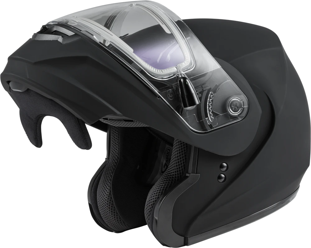 Gmax MD-04 Modular Snow Helmet Matte Black Electric Shield 3 Gmax MD-04 Modular Snow Helmet Matte Black Electric Shield