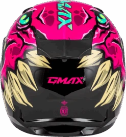 Gmax GM-49Y Youth Full Face Helmet Drax Graphic Pink Electric Shield -HJC Store 9143 64dbee780a631