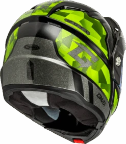 Gmax MD-74 Striker Modular Helmet Black/Silver/Green -HJC Store 9a27 65008ef2345ba