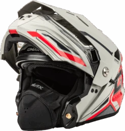 Gmax MD-74S Spectre Snow Helmet White Red Electric Shield