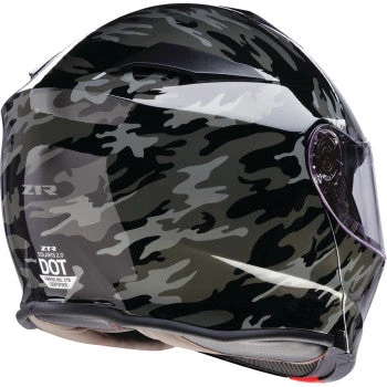 Z1R Solaris 2.0 Modular Bluetooth Helmet Camo Grey 6 Z1R Solaris 2.0 Modular Bluetooth Helmet Camo Grey - Image 4