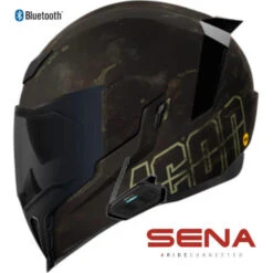 Icon Airflite Full Face Sena Spider Bluetooth Helmet Demo MIPS Black