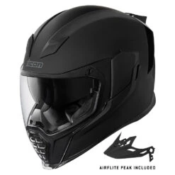 Icon Airflite Moto Helmet Rubatone Black
