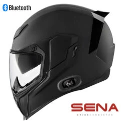 Icon Airflite Full Face Bluetooth Helmet Rubatone Sena 5R Lite -HJC Store AirfliteRubatoneBlack Sena5LiteBT