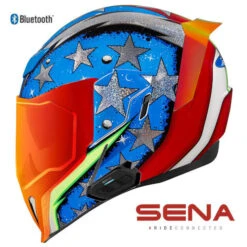 Icon Airflite Sena Spider Bluetooth Helmet Space Force Glory