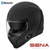 Icon Airform Full Face Bluetooth Helmet Matte Black Sena 5R Lite -HJC Store AirformRubatoneBlackFront withSena