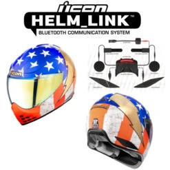 Icon Domain Full Face Bluetooth Helmet Amerikarma Glory