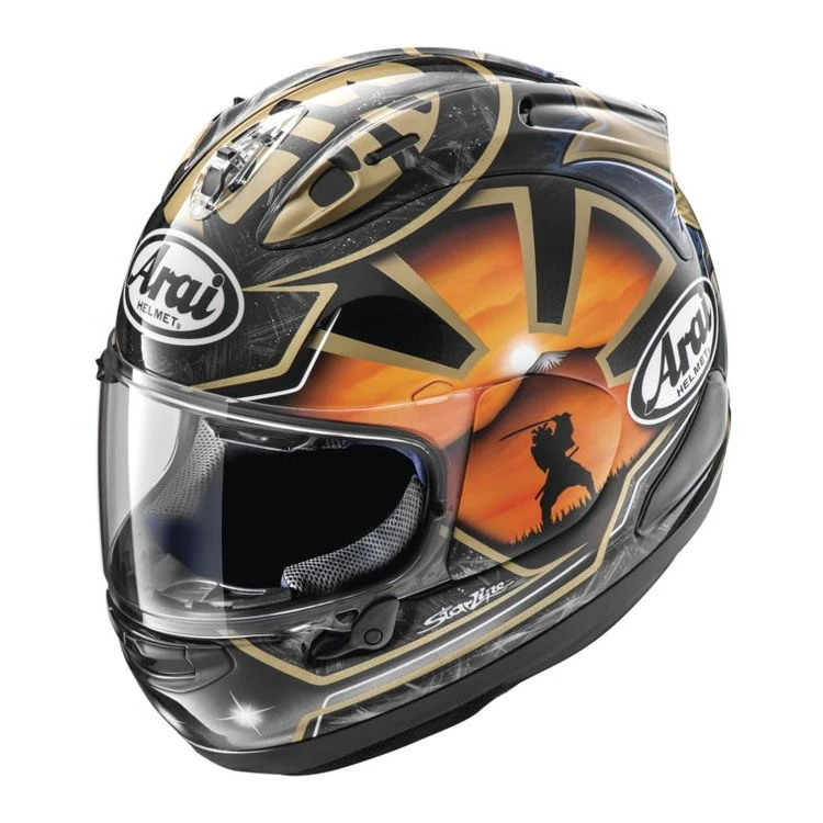 Arai Corsair X Pedrosa Helmet Dani Samurai 2 Orange Black 3 Arai Corsair X Pedrosa Helmet Dani Samurai 2 Orange Black