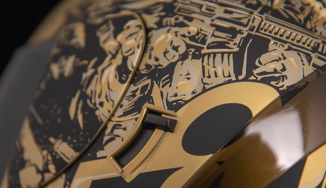 Icon Airform Full Face Helmet Guardian Gold 7 Icon Airform Full Face Helmet Guardian Gold - Image 5