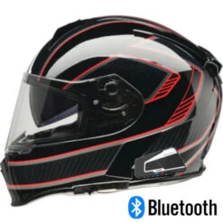 Z1R Warrant Full Face Bluetooth Helmet Amplify Black/Red