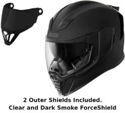 Icon Airflite Full Face Helmet Rubatone Dark Smoke Forceshield