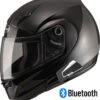 Gmax MD-04 Modular Bluetooth Helmet Black -HJC Store MD04 GlossBlack T9S Attached